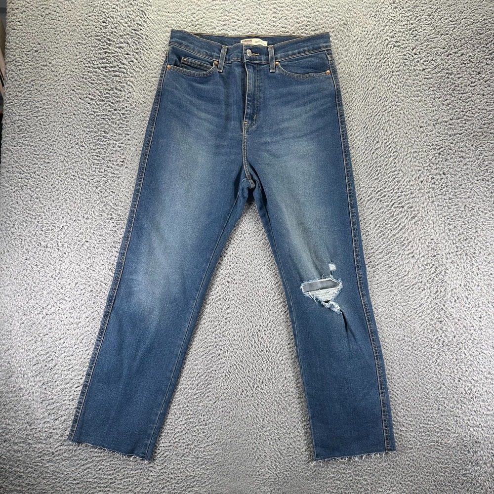 Signature by Levi's Heritage Jeans Women's 8 Blue Cotton Denim Straight‎ Stretch